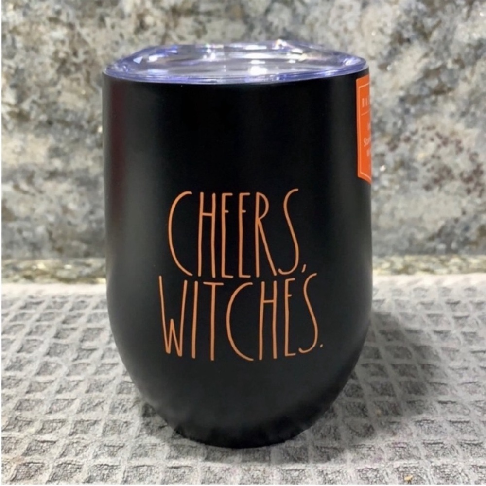 NWT Rae Dunn “CHEERS, WITCHES.” Insulated Stainless Steel Wine Tumbler 12 oz